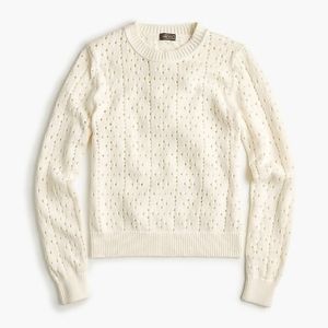 J. Crew Point Sur All Over Pointelle Sweater